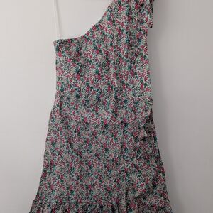 Floral One-Shoulder Dress